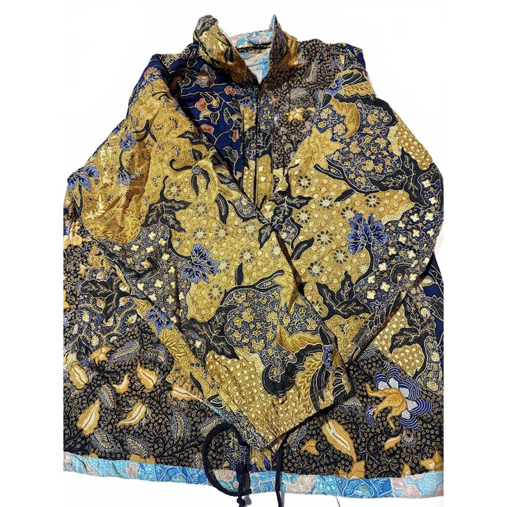 Vintage Reversible Batik Patchwork Jacket - image 8